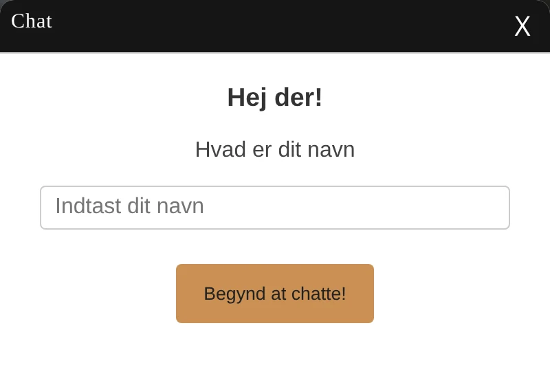 uWebChat-chatwidgetten på en hjemmeside