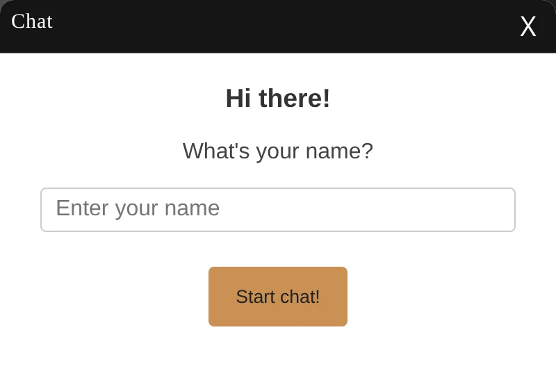 The uWebChat chat widget on a website
