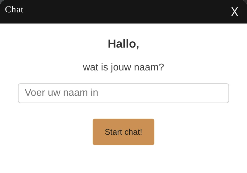 De uWebChat-chatwidget op een website