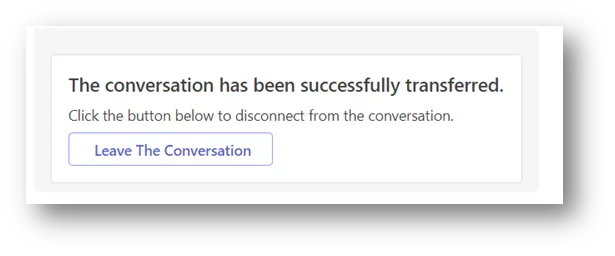 Agent transfer feature in uWebChat