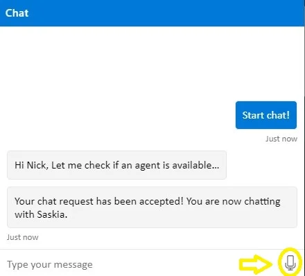 Speech to text feature in uWebChat